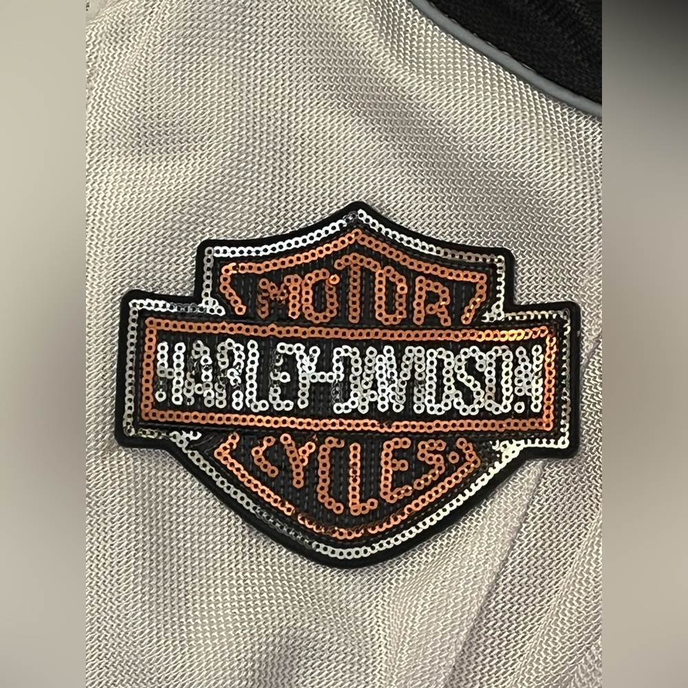 Harley-Davidson Women’s Black and White Varsity Jacket - Picture 3 of 7